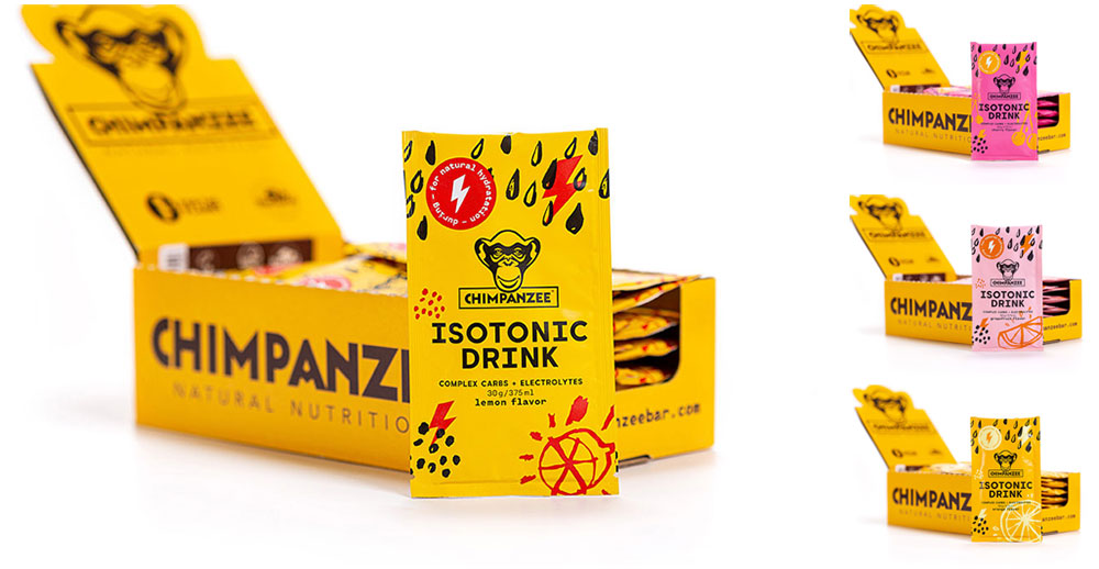 Chimpanzee energy drink vegan 25x30g box | cherry