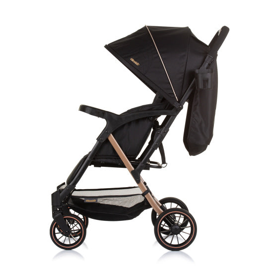 Amber Opvouwbare Buggy met Voetenhoes Obsidian Zwart