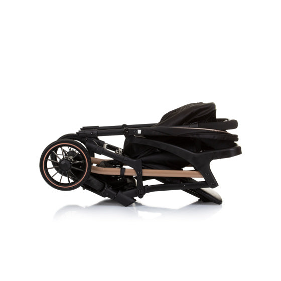 Amber Opvouwbare Buggy met Voetenhoes Obsidian Zwart