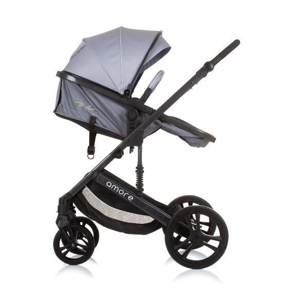 Amore Opvouwbare 3-in-1 Kinderwagen met Luiertas Asgrijs