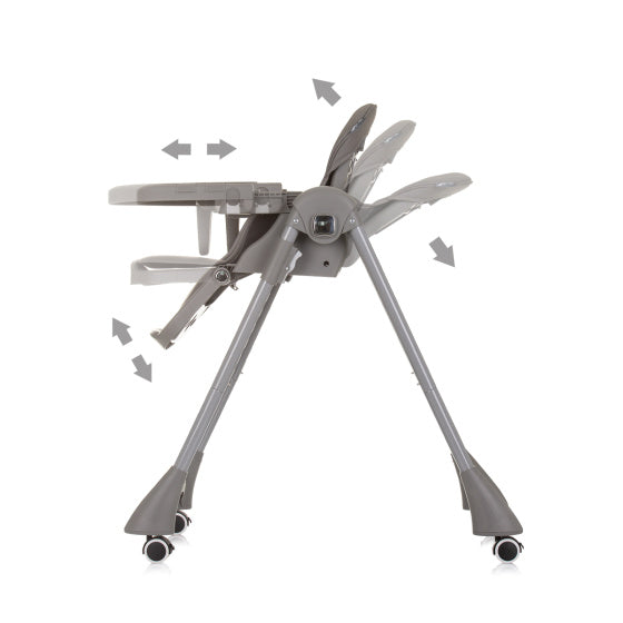 Candy Shop Kinderstoel met Eetlbad Zitkussen Graniet