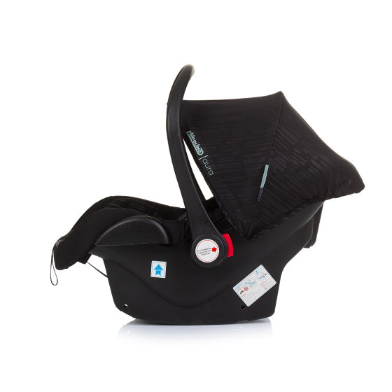 Aura Autostoel met Adapters 40-85 cm Groep 0+ Obsidian Zwart