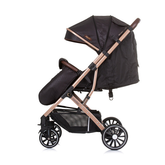 Combo Opvouwbare Buggy met Voetenhoes Obsidian Gold Zwart