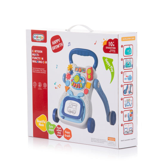 Grappig spel Loopwagen met Piano, Telefoon Tekenbord Blauw