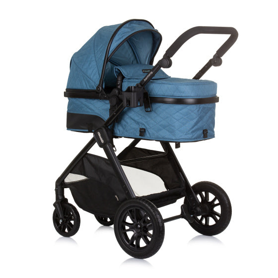 Harmony Opvouwbare 3-in-1 Kinderwagen met Luiertas Jeans Blauw Zwart