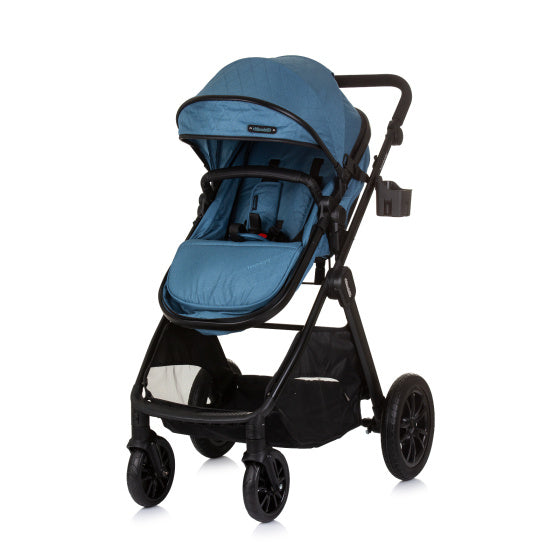 Harmony Opvouwbare 3-in-1 Kinderwagen met Luiertas Jeans Blauw Zwart