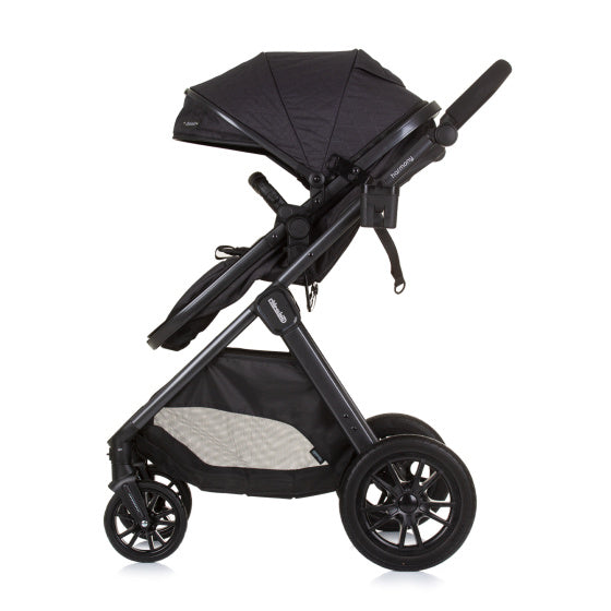 Harmony Opvouwbare 3-in-1 Kinderwagen met Luiertas Graniet Antraciet