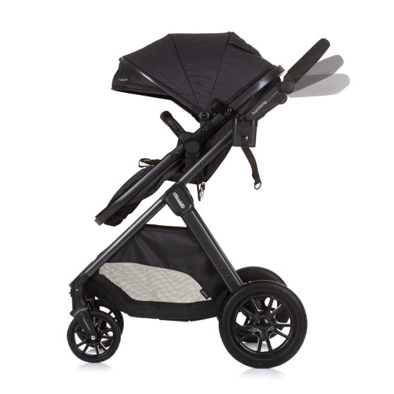 Harmony Opvouwbare 3-in-1 Kinderwagen met Luiertas Graniet Antraciet