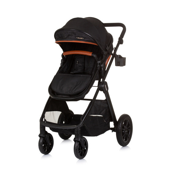 Harmony Opvouwbare 3-in-1 Kinderwagen met Luiertas Obsidian Zwart