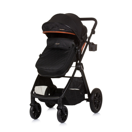 Harmony Opvouwbare 3-in-1 Kinderwagen met Luiertas Obsidian Zwart