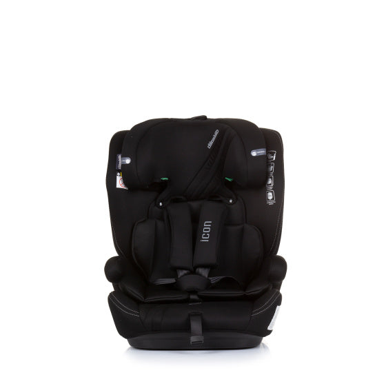 Chipolino icon autostoel i-size 76 -150 cm groep 1, 2 én 3 obsidian zwart