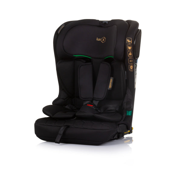 Chipolino lux x autostoel i-size 76-150 cm isofix obsidian zwart