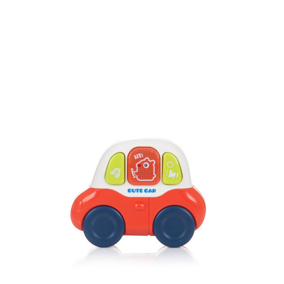 Funny Animals Loopwagen met Speelauto Muziek Roze