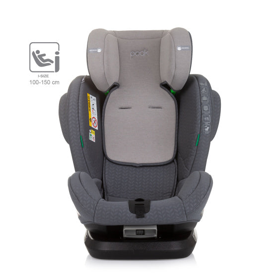 Peak Autostoel i-Size 40-150 cm Isofix 360° Graniet Grijs