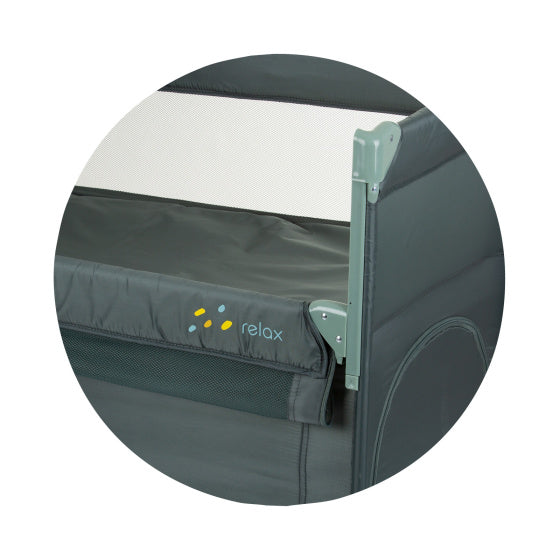 Relax Opvouwbaar Campingbedje met Opklapbare Zijkant Flamingo Roze