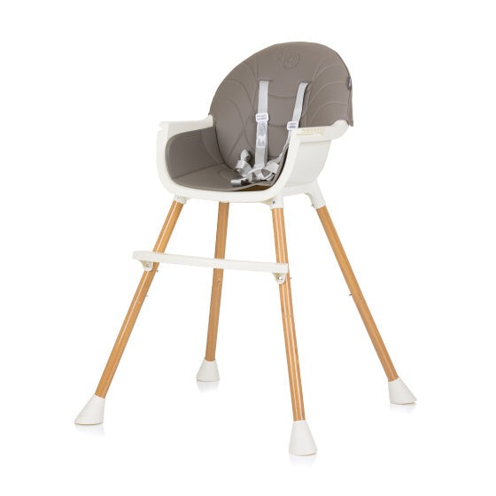 Rio 2-in-1 Kinderstoel met Eetblad Zitkussen Grafiet Grijs Wit