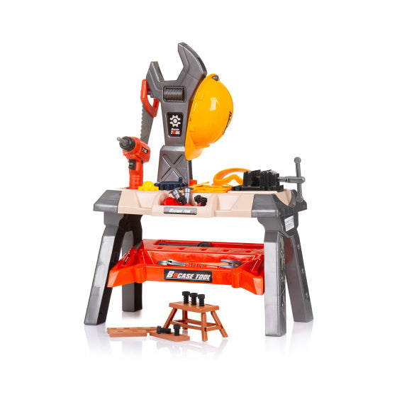 Werkbank met Gereedschap Speelset met licht 63-delig