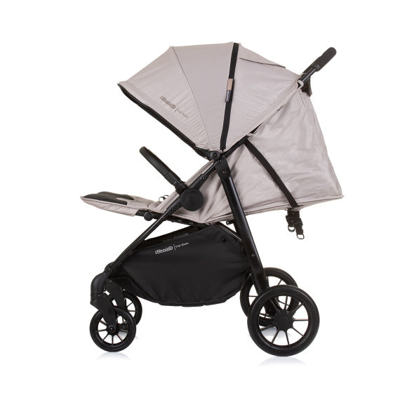 Top Stars Opvouwbare Buggy voor 2 Kids Macadamia Beige Zwart