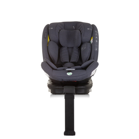 Tourino Autostoel i-Size 40-150 cm Isofix 360° Graniet Donkergrijs