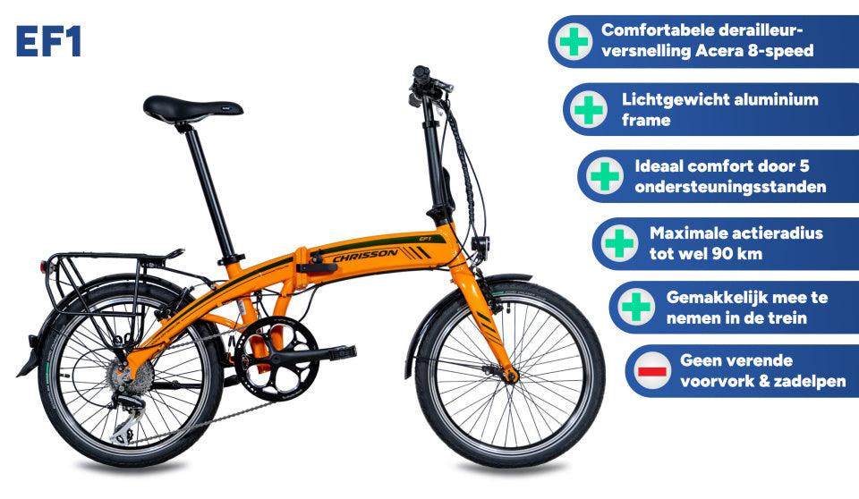 Chrisson ef1 20 inch 32 cm unisex 8v v-brakes oranje