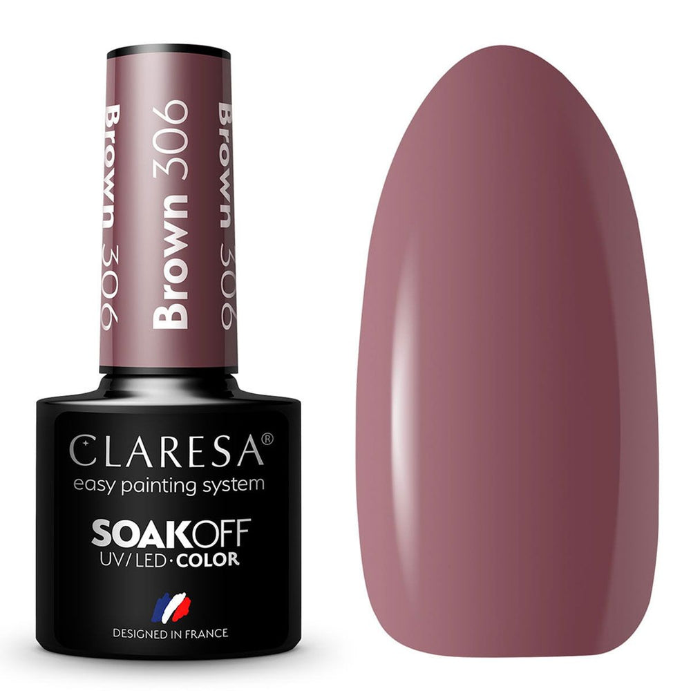 Claresa uv led gellak 5ml bruin 306 klassieke look