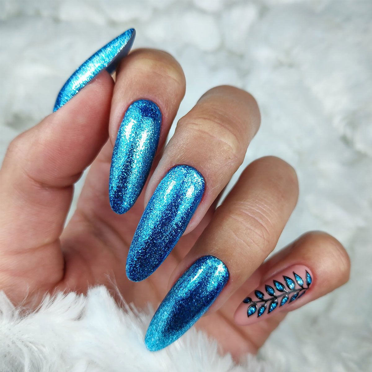 Claresa uv led gellak 5ml full glitter 7 blauw