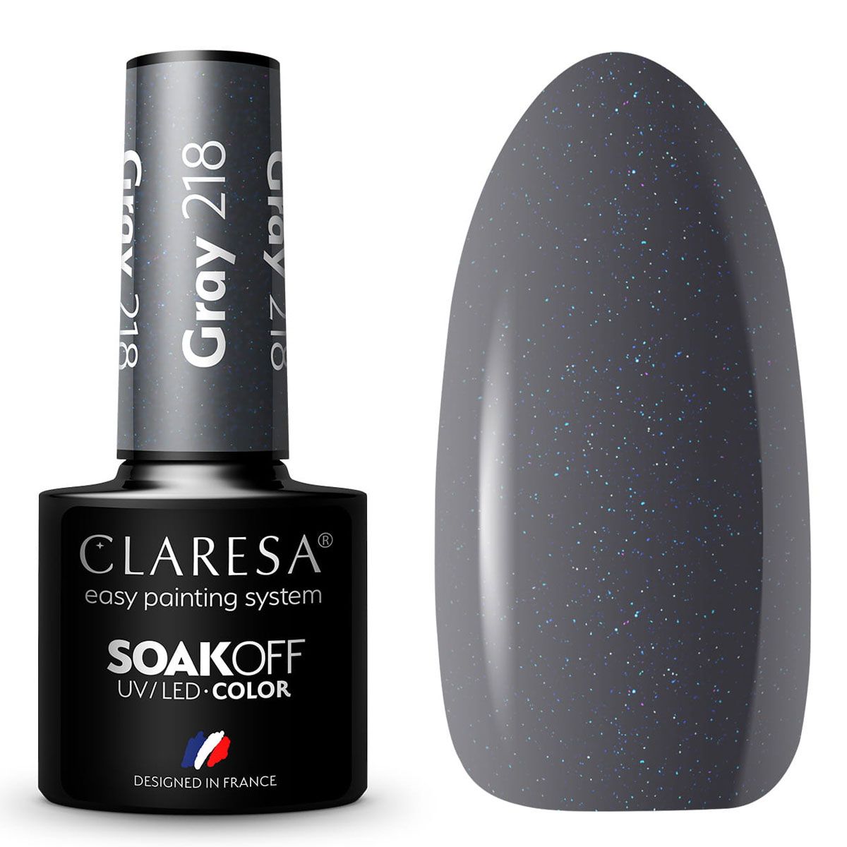 Claresa uv led gellak 5ml grijs 218 quiet forest