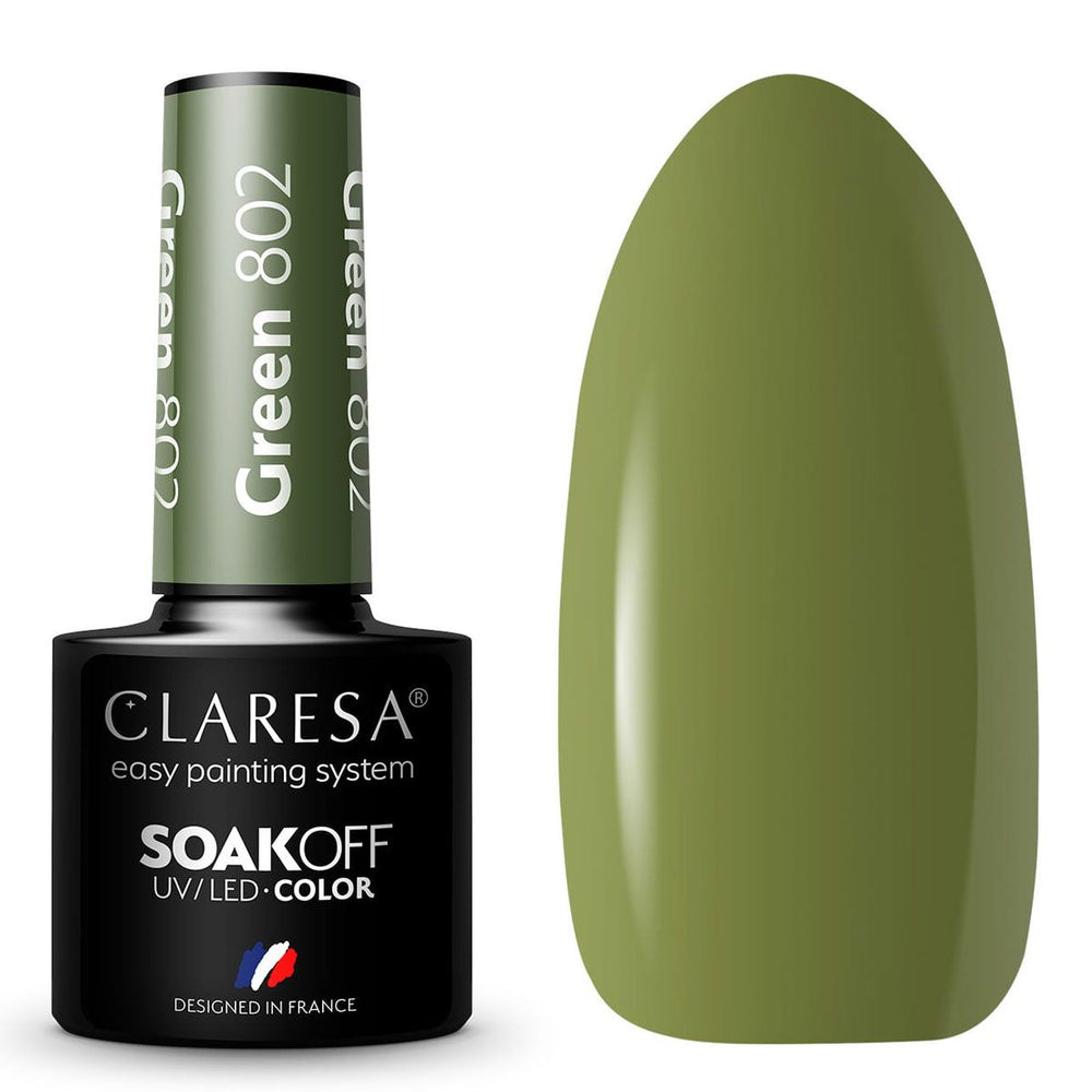 Claresa uv led gellak 5ml groen 802 neem me mee naar de rivier