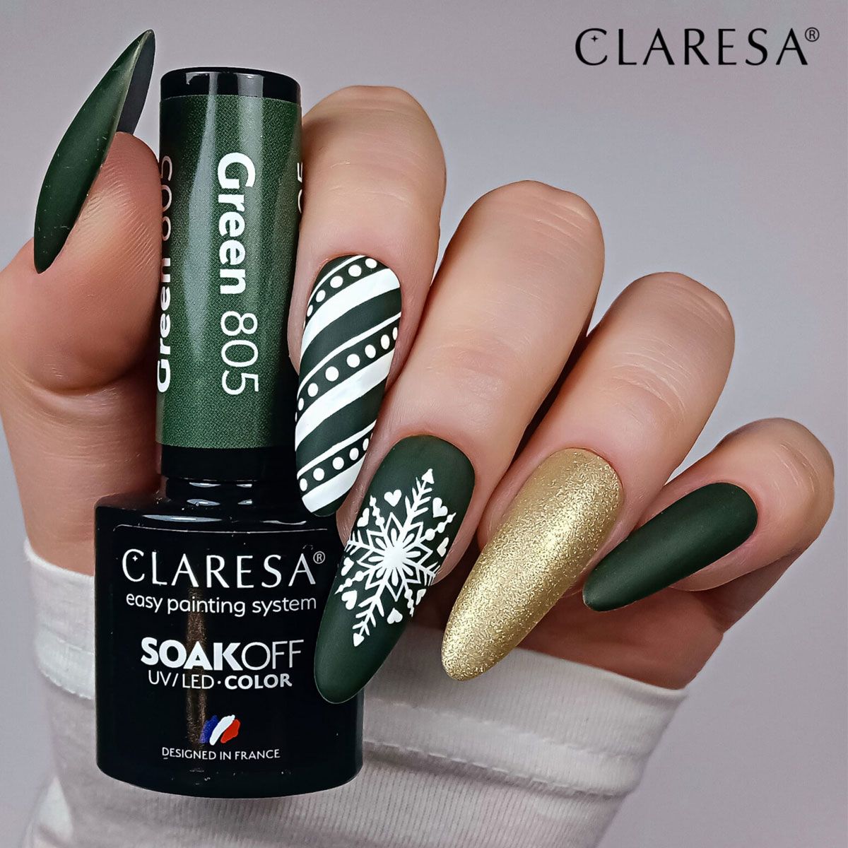 Claresa uv led gellak 5ml groen 805 neem me mee naar de rivier