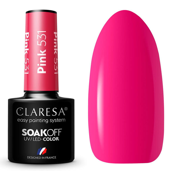 Claresa uv led gellak 5ml pink 531 rainbow explosion