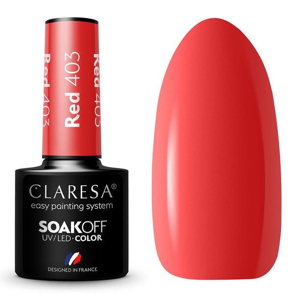 Claresa uv led gellak 5ml red 403 sunny garden