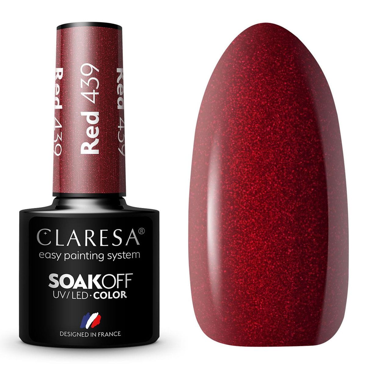 Claresa uv led gellak 5ml rood 439 warme gevoelens