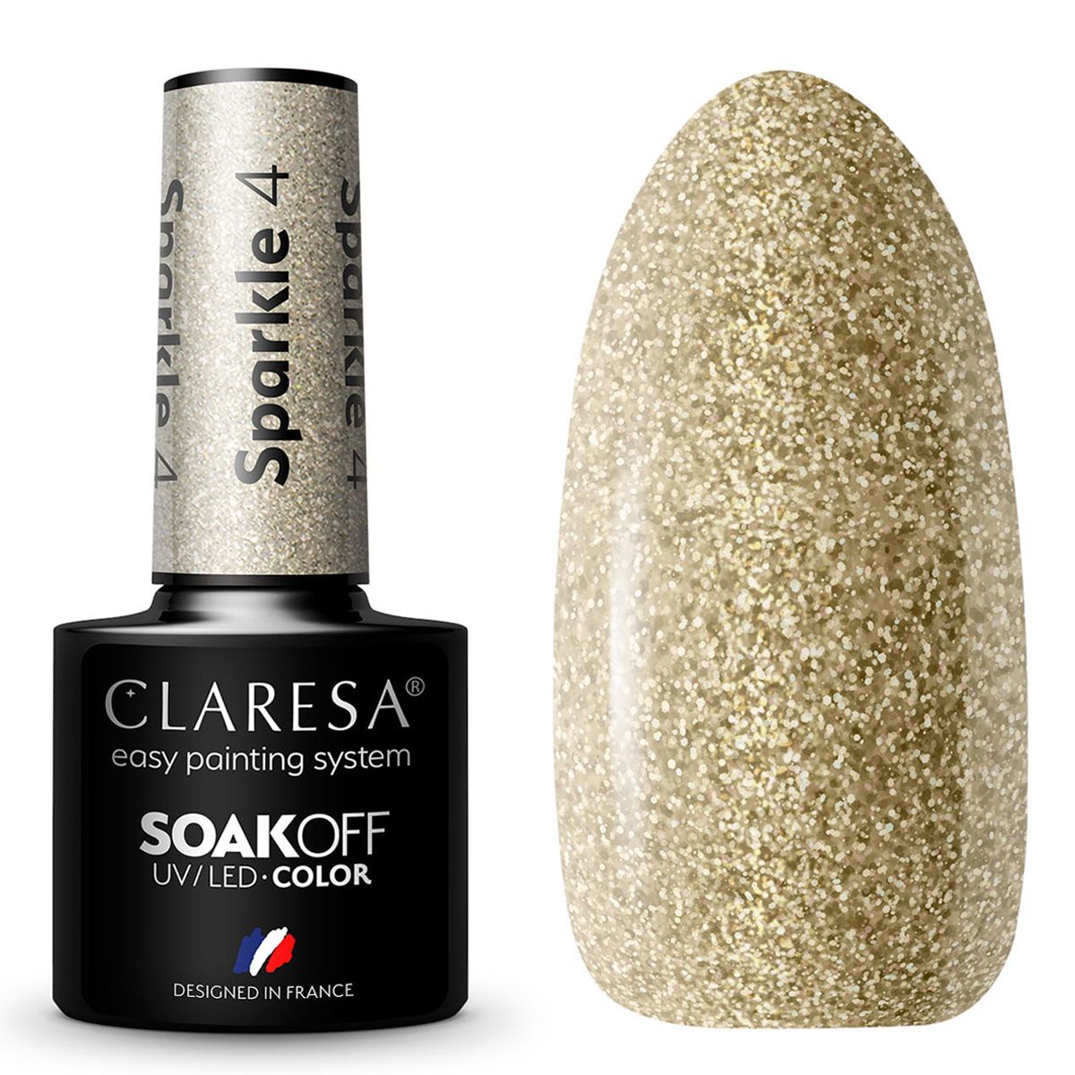 Claresa uv led gellak 5ml glitter 4