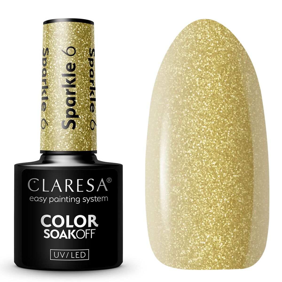 Claresa uv led gellak 5ml glitter 6