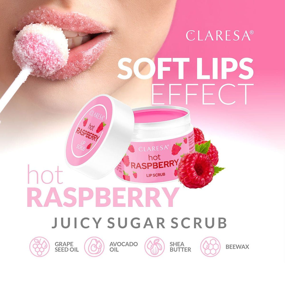 Claresa lipscrub warme framboos 15gr.