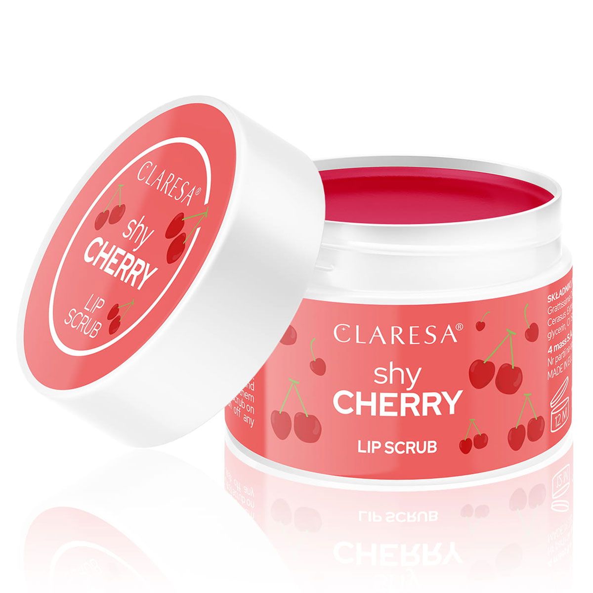 Claresa lipscrub shy cherry 15gr.