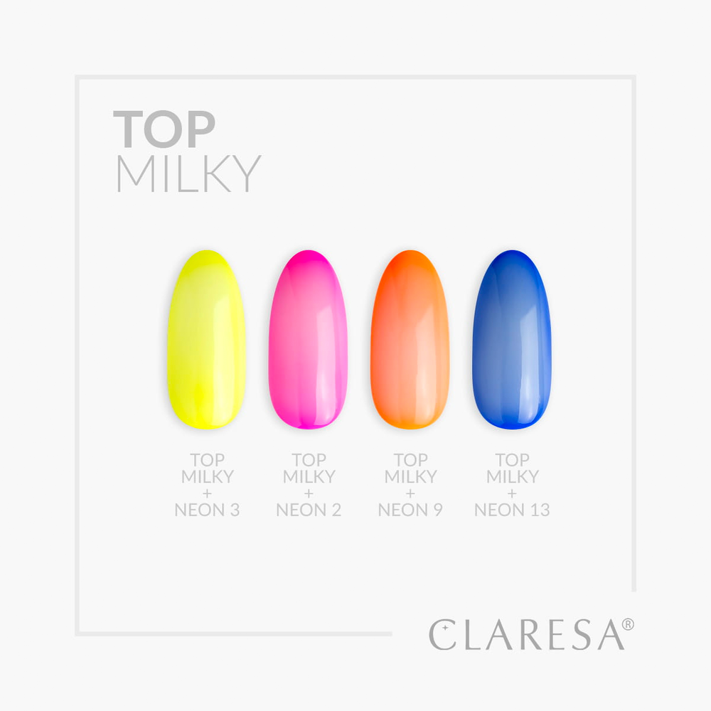 Claresa top coat melkachtig, geen vegen 5ml
