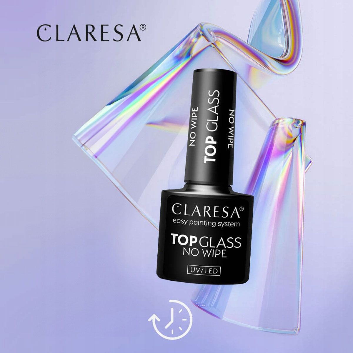 Claresa top coat glas zonder vegen 5ml