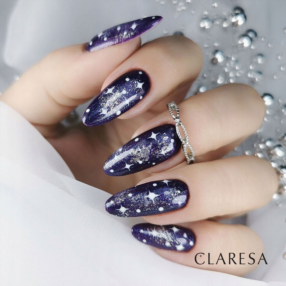 Claresa top coat no wipe glitter blauw 5ml