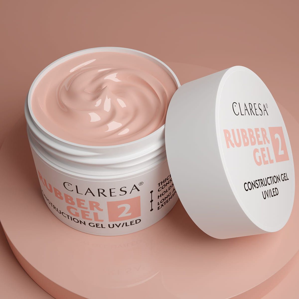 Claresa rubber gel 2 zacht roze 12gr.