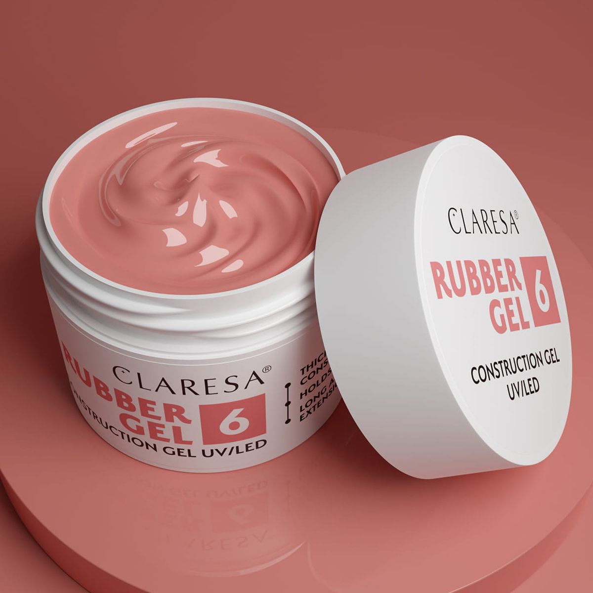 Claresa rubber gel 6 blush roze 12gr.