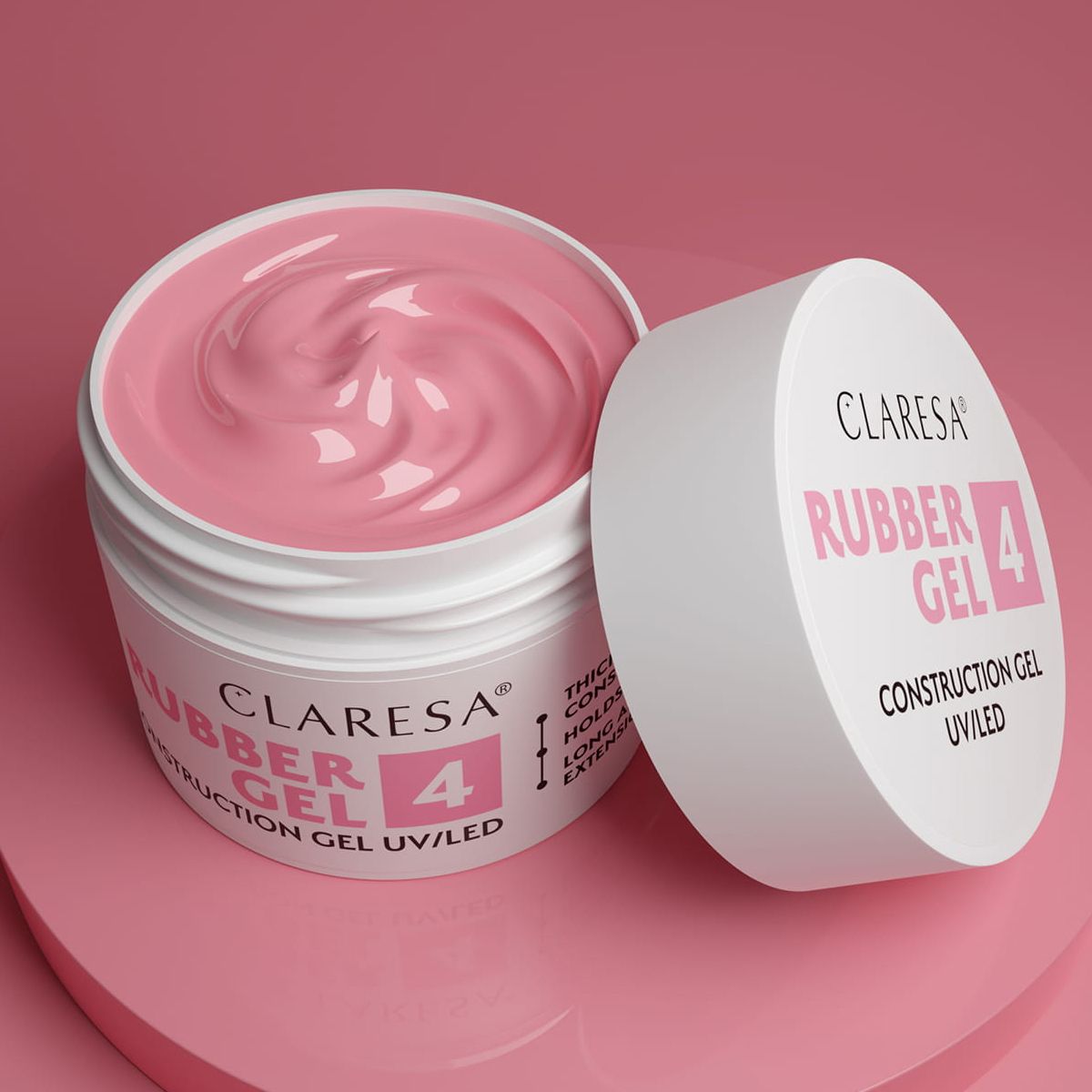 Claresa rubber gel 4 warm roze 45gr.