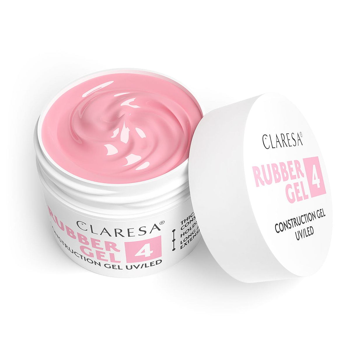 Claresa rubber gel 4 warm roze 45gr.