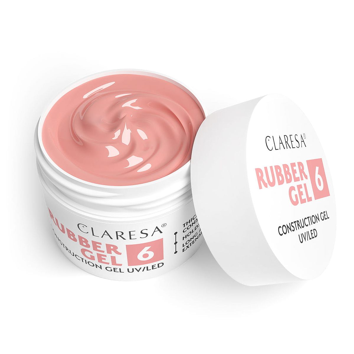 Claresa rubber gel 6 blush roze 45gr.