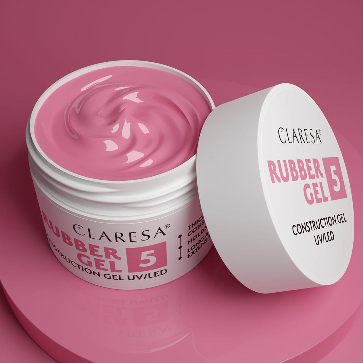 Claresa rubber gel 5 framboos roze 90gr.