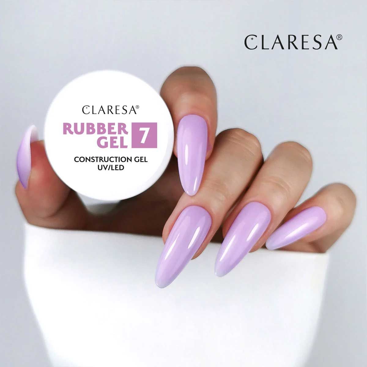 Claresa rubber gel 7 zacht lila 12gr.