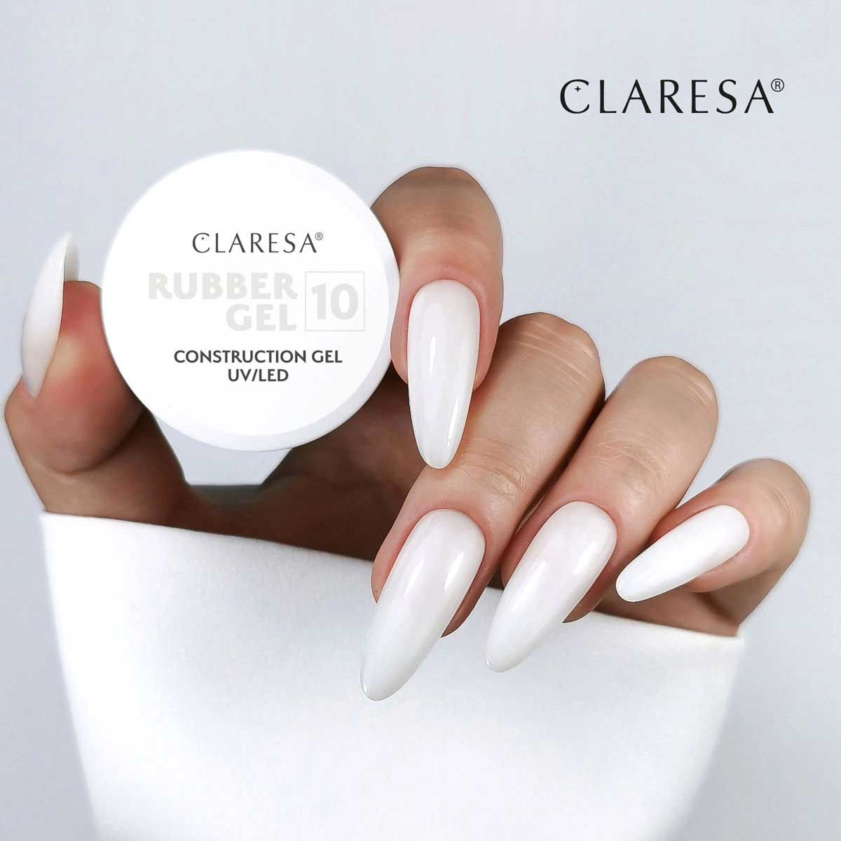 Claresa rubbergel 10 melkwit 90gr.