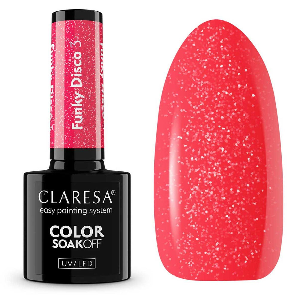 Claresa uv led gellak 5ml funky disco 3 koraal twist