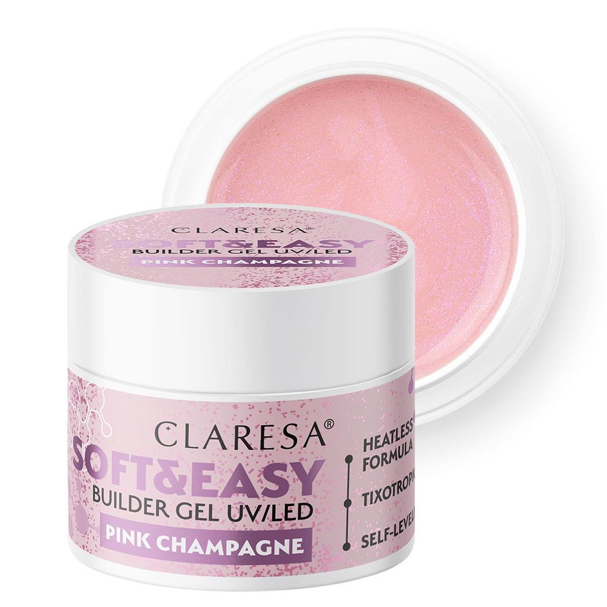 Claresa keratine soft easy builder gel blinking pink 45gr.