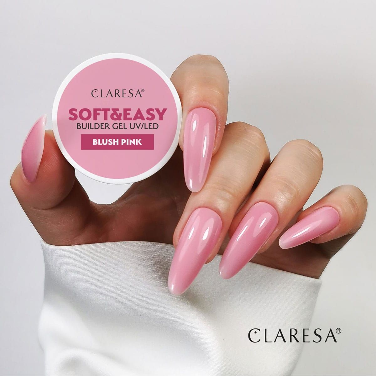 Claresa keratine soft easy builder gel blush roze 12gr.